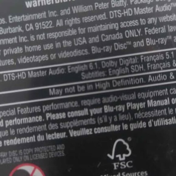 EN FRANÇAIS et ENGLISH bluray The Exorcist extended director's cut / L'exorciste - Picture 3 of 3